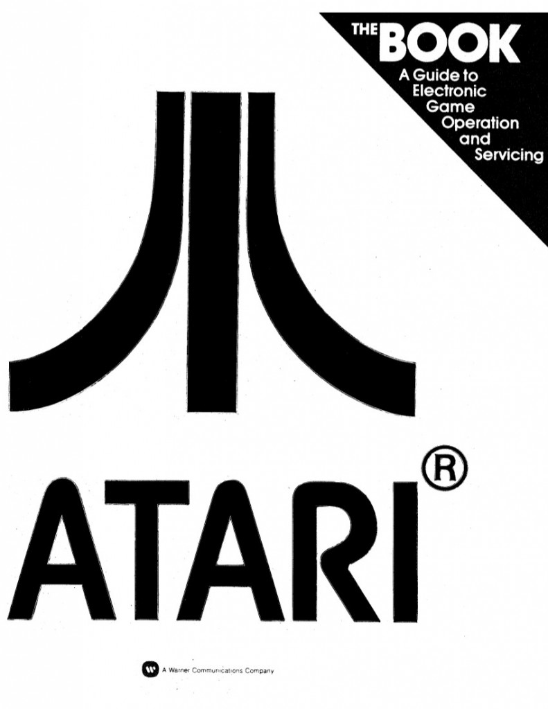 Cover page of 'The Book - A Guide to Electronic Game Operation and Servicing' - Distributed by Atari in 1980